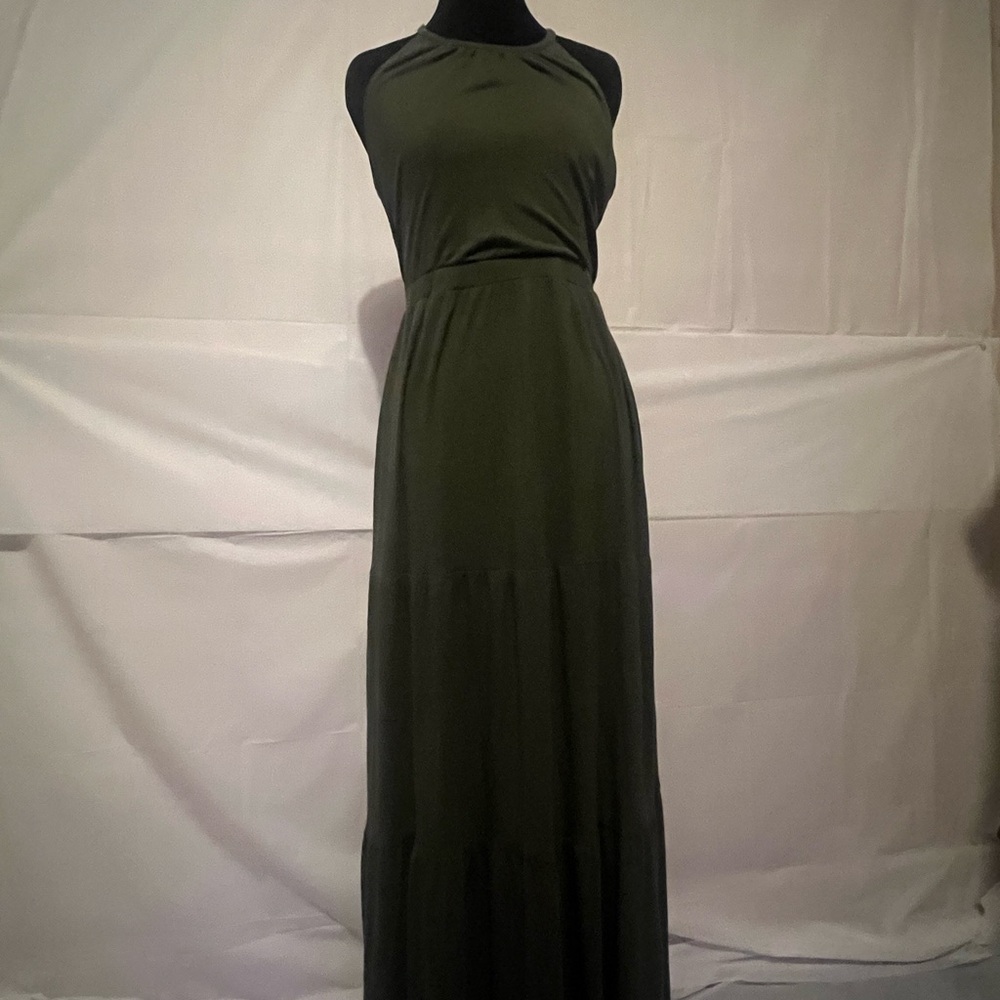 Old Navy Green Halter Maxi Dress for Casual Resort Wear